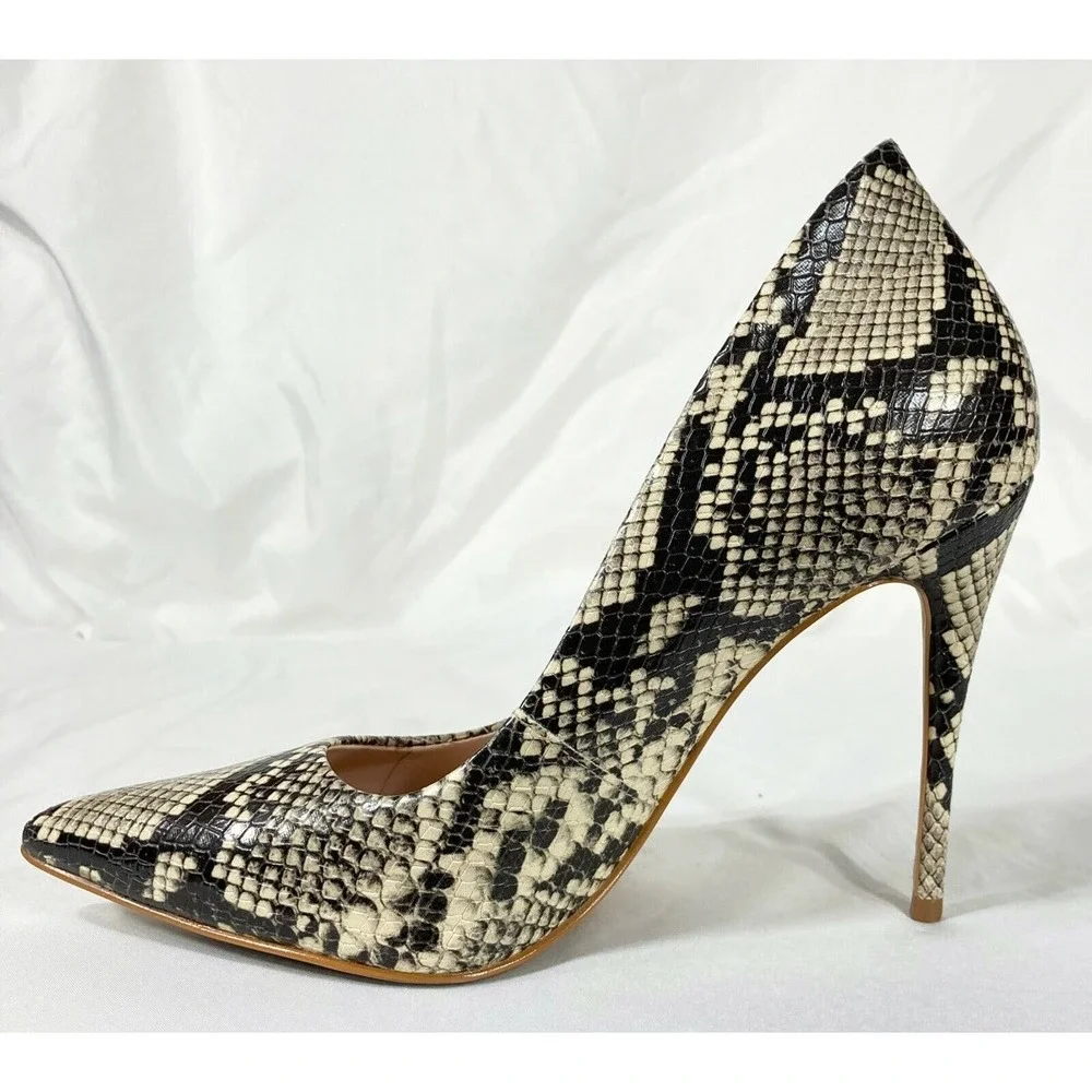 Aldo Women's Stessy Snakeskin Stiletto High Heel Shoe Size 8 EU 38.5 Pointy Toe - Picture 7 of 11